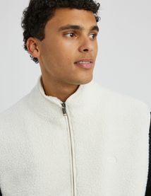 Veste sans manches sherpa colorblock