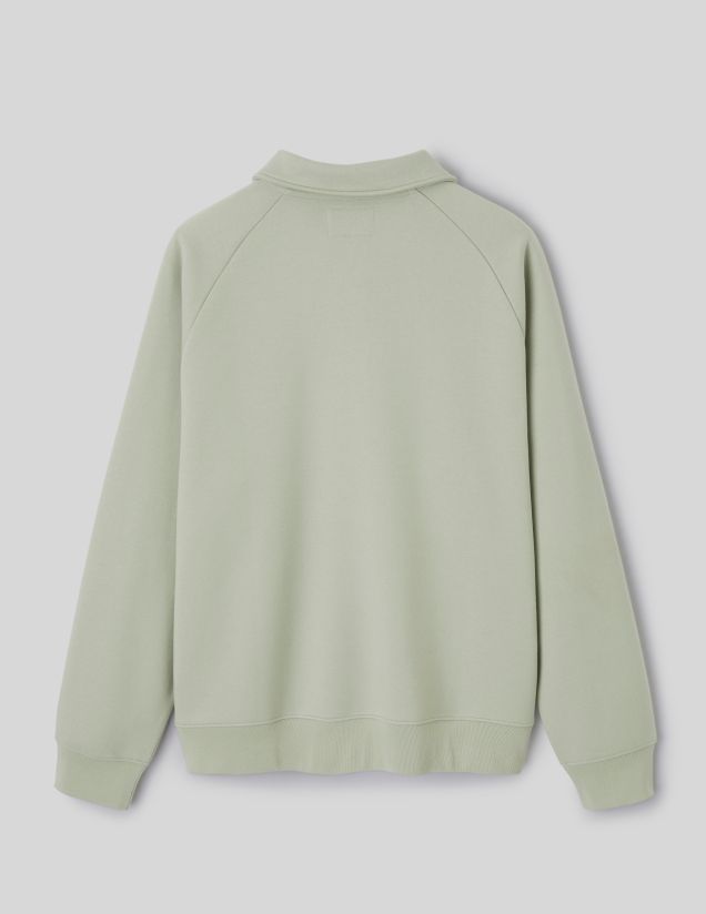 Sweat col polo zipp&eacute;