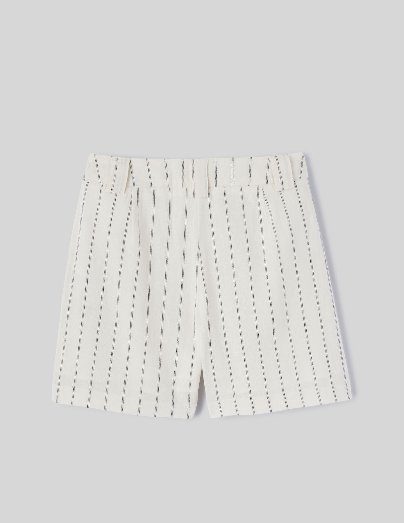 Short rayé en lin