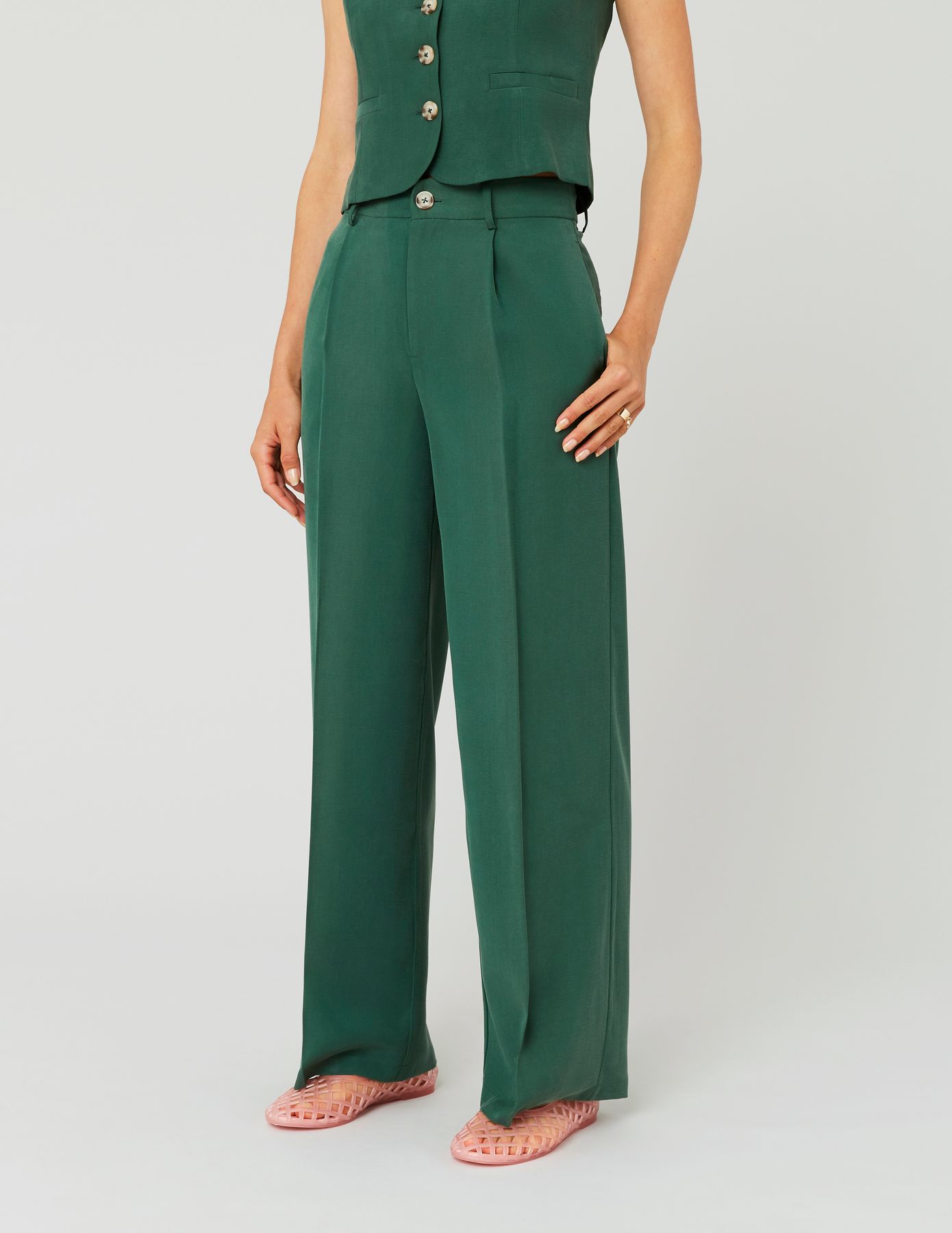 Pantalon fluide à pinces