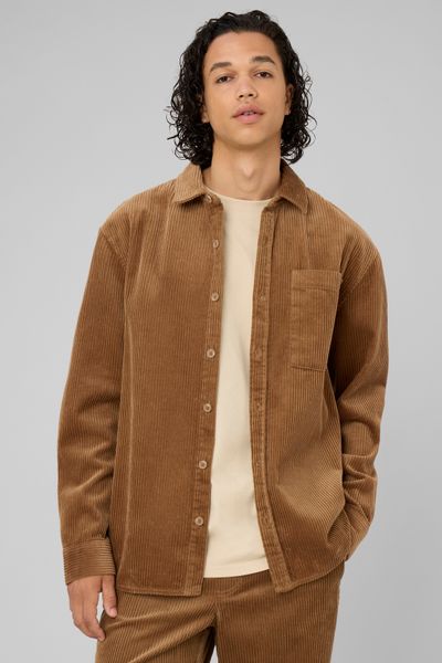 Chemise en velours c&ocirc;tel&eacute;