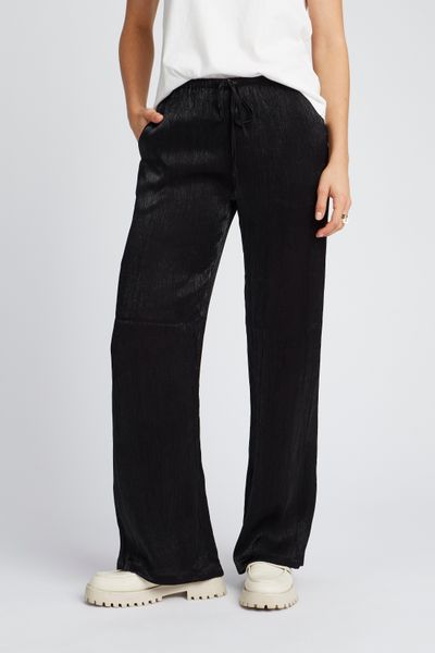 Pantalon satin plissé