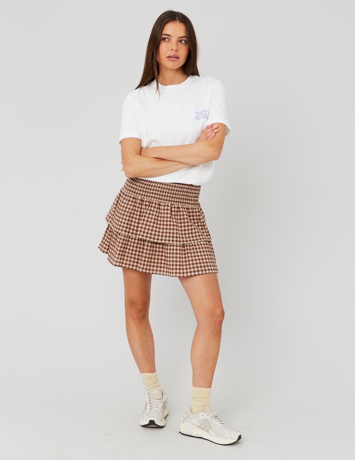 Jupe smocks vichy