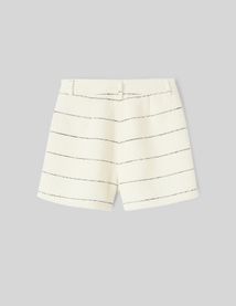Short en tweed rayé