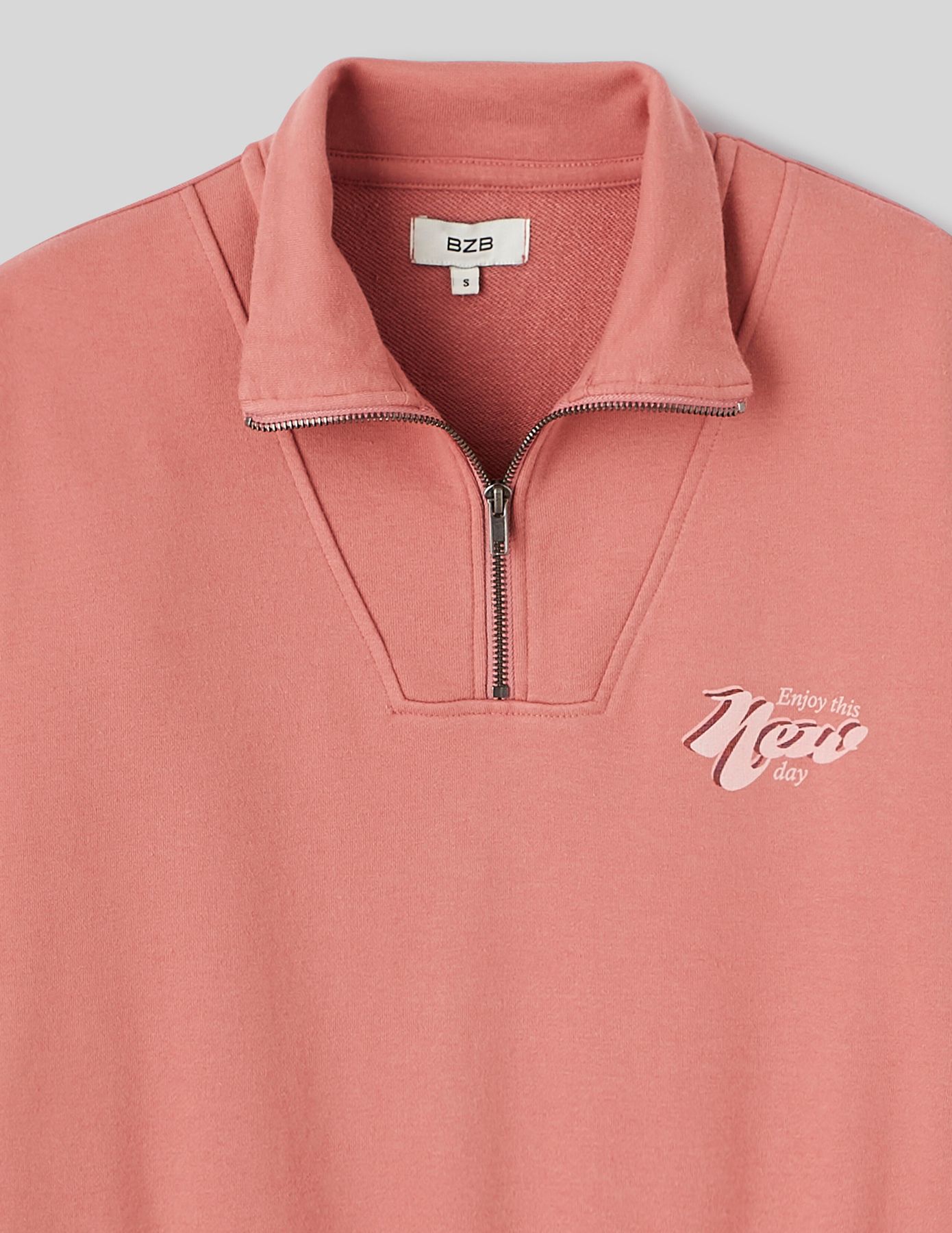 Sweat col montant zippé