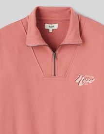 Sweat col montant zippé
