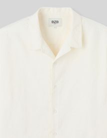 Chemise manches courtes unie jacquard