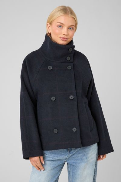 Manteau &agrave; carreaux