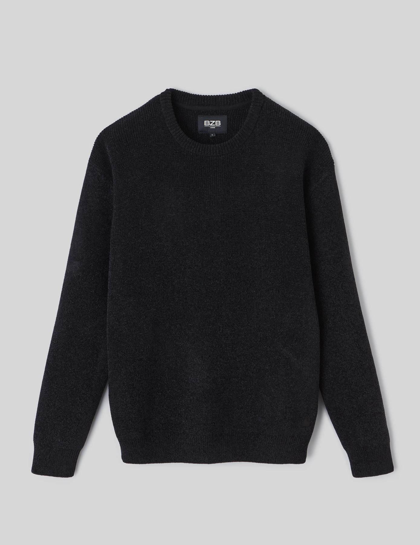 Pull chenille col rond