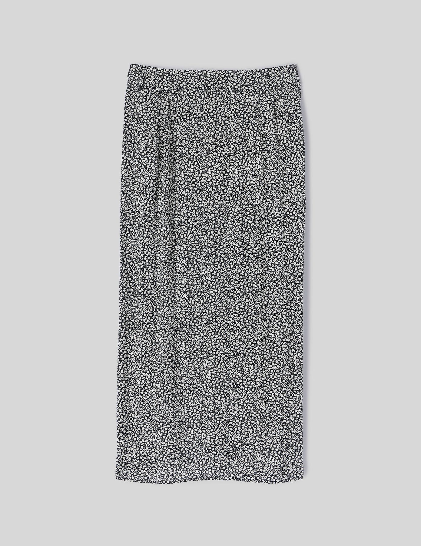 Jupe longue imprim&eacute;e &agrave; fronces