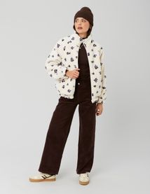 Blouson sherpa imprimé réversible