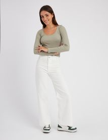 Jean wide leg court