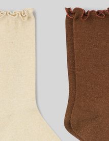 Lot de 2 paires de chaussettes lurex