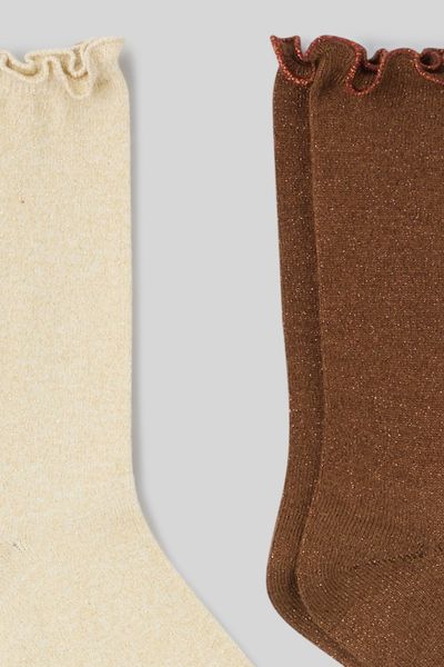 Lot de 2 paires de chaussettes lurex