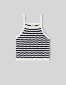 D&eacute;bardeur ray&eacute; en crochet