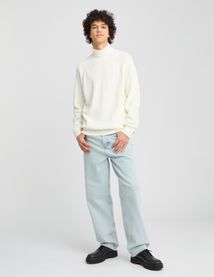 Pull col roulé