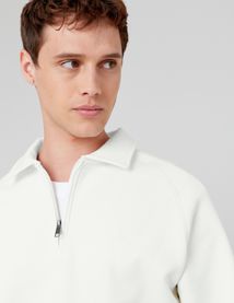 Sweat col polo zippé