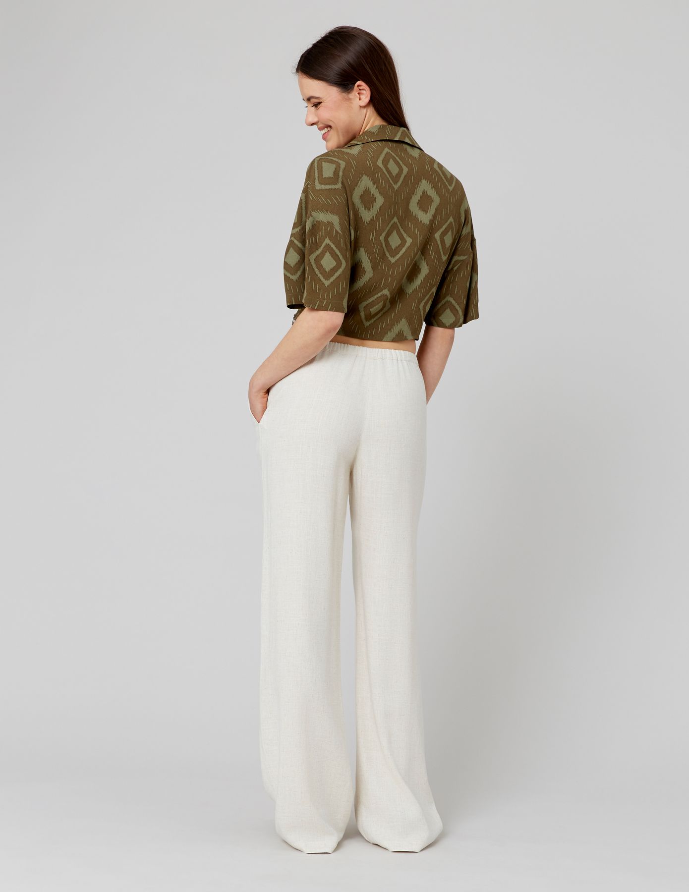 Chemise imprimée à nouer