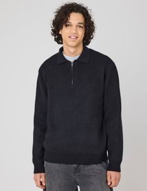 Pull col polo zippé