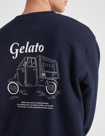 Sweat imprimé devant dos