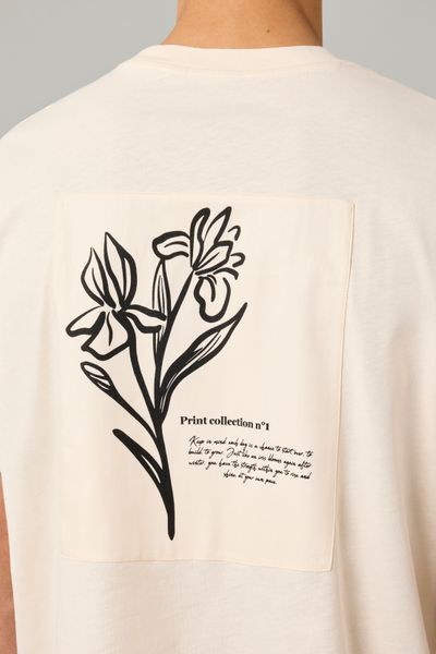 T-shirt patch dos imprimé