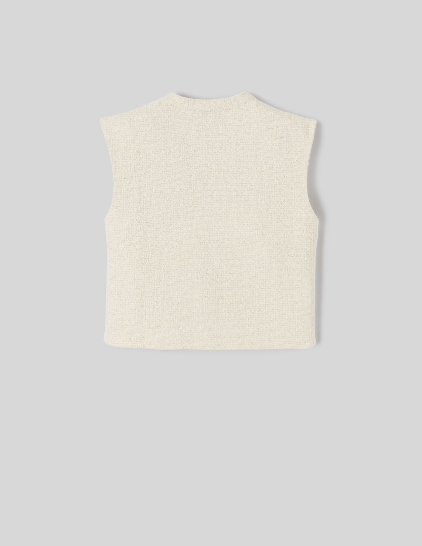 Top sans manches effet tweed