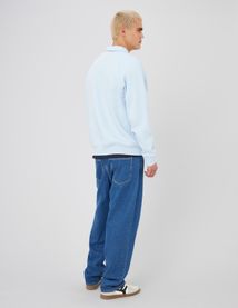 Sweat col polo zippé