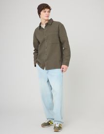 Surchemise texturée unie