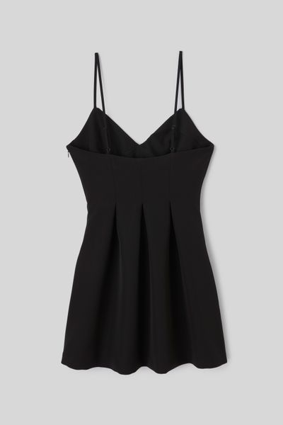 Robe courte &agrave; fines bretelles