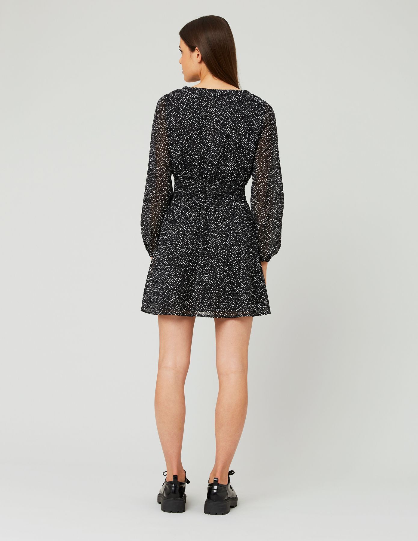 Robe courte à pois