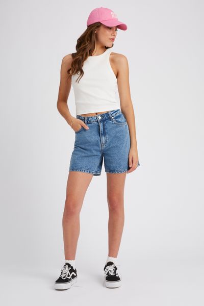 Short en jean mom fit