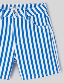 Short denim ray&eacute;