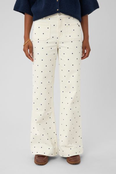 Pantalon imprim&eacute; coupe droite