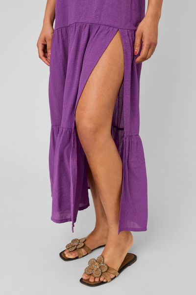 Robe longue &agrave; d&eacute;coupes dans le dos