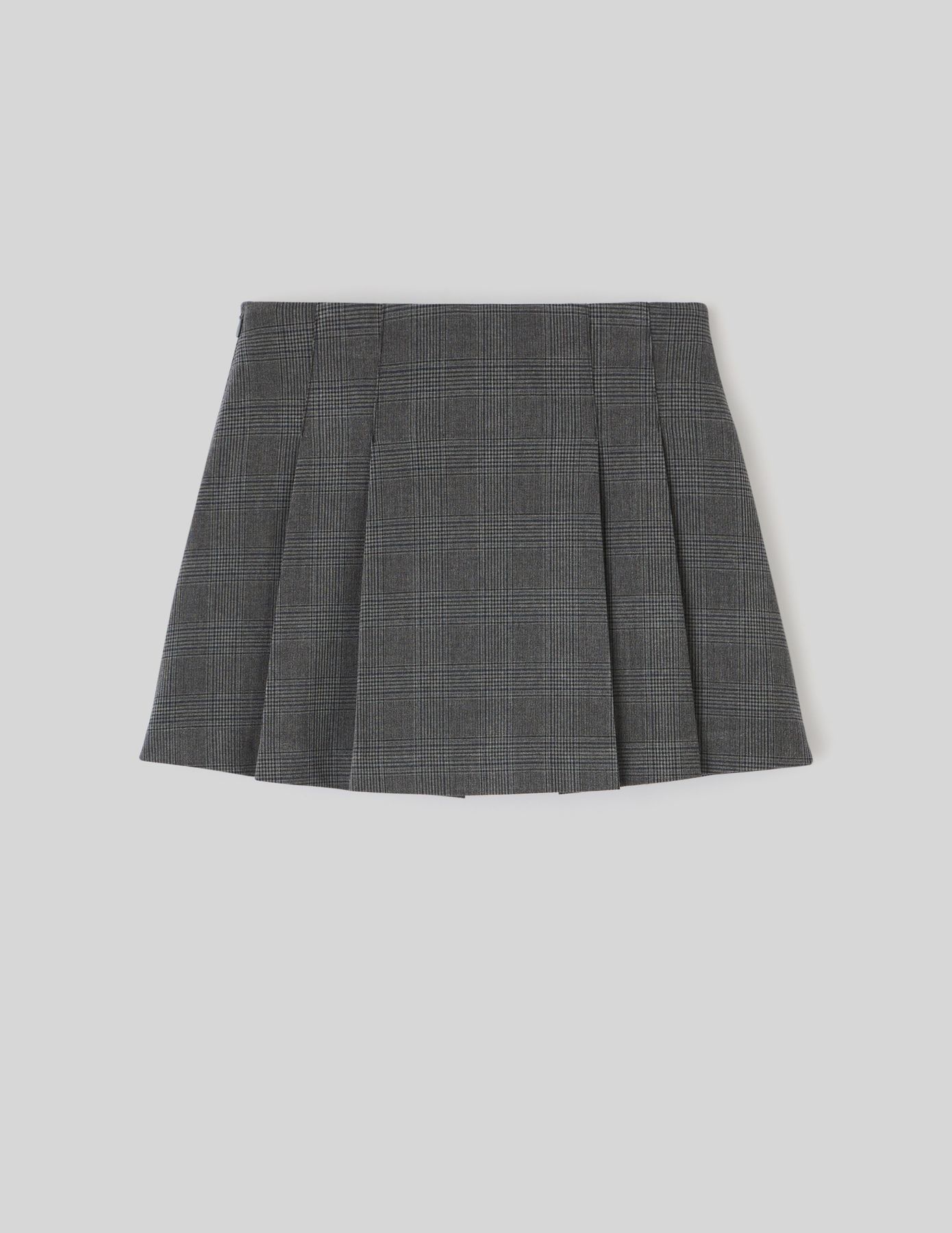 Jupe short plissée à carreaux