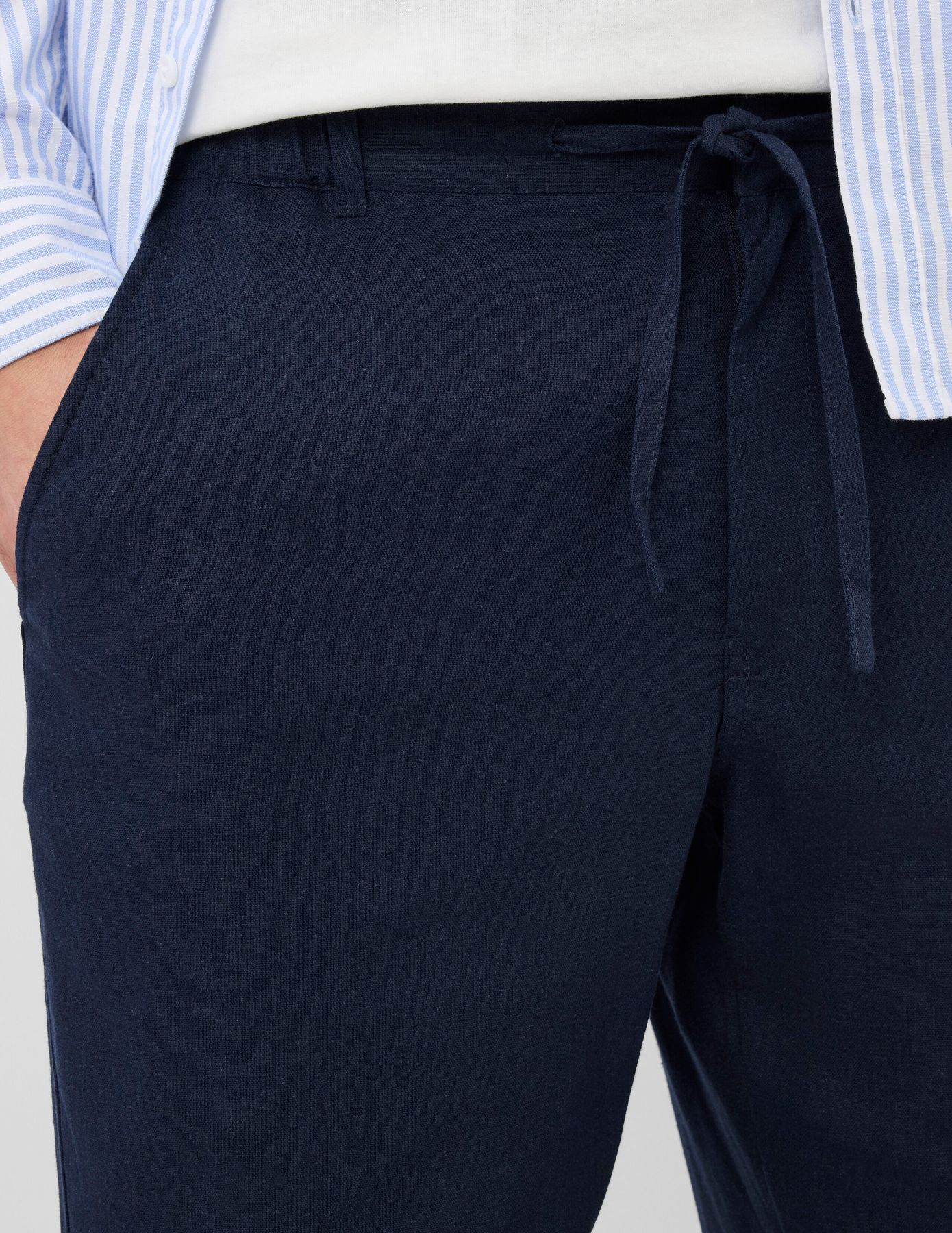 Pantalon de ville fluide viscose lin