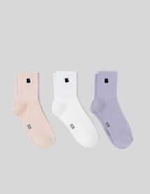 Lot de 3 paires de chaussettes unies