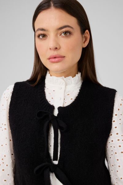 Gilet sans manche &agrave; n&oelig;uds