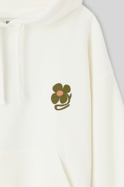Sweat &agrave; capuche imprim&eacute; devant / dos