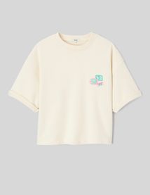 Sweat brod&eacute; manches courtes