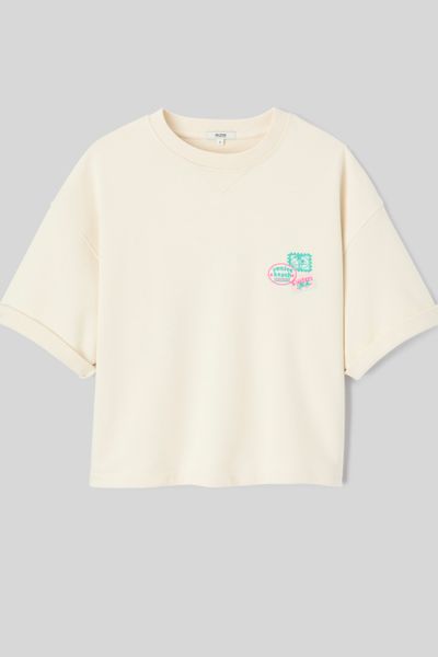 Sweat brod&eacute; manches courtes