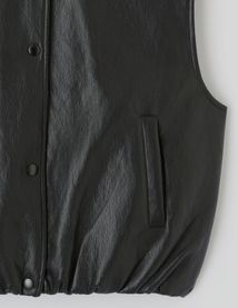 Gilet sans manches en tissu enduit