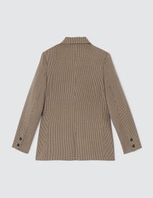 Veste blazer carreaux polyester recyclé
