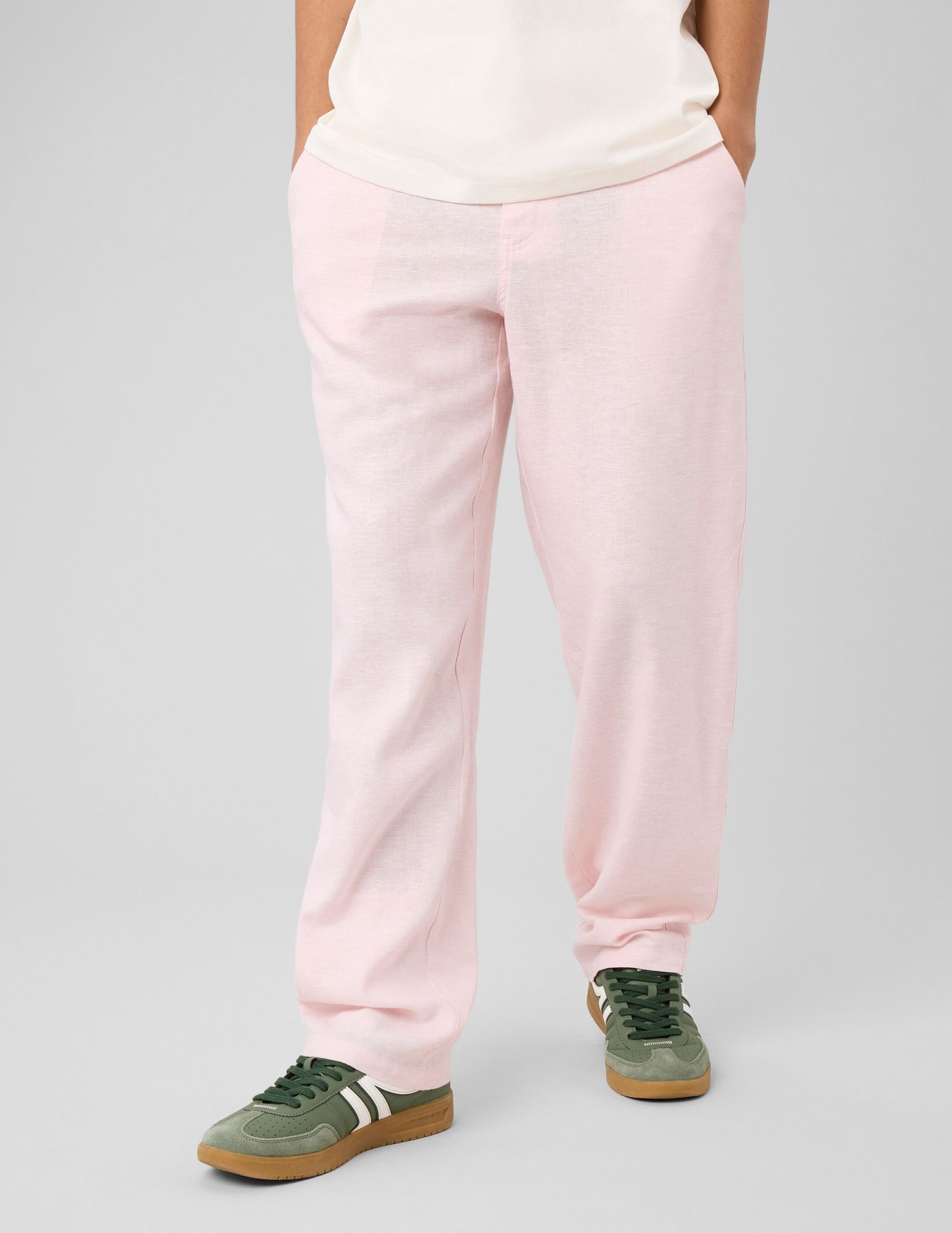 Pantalon de ville fluide viscose lin