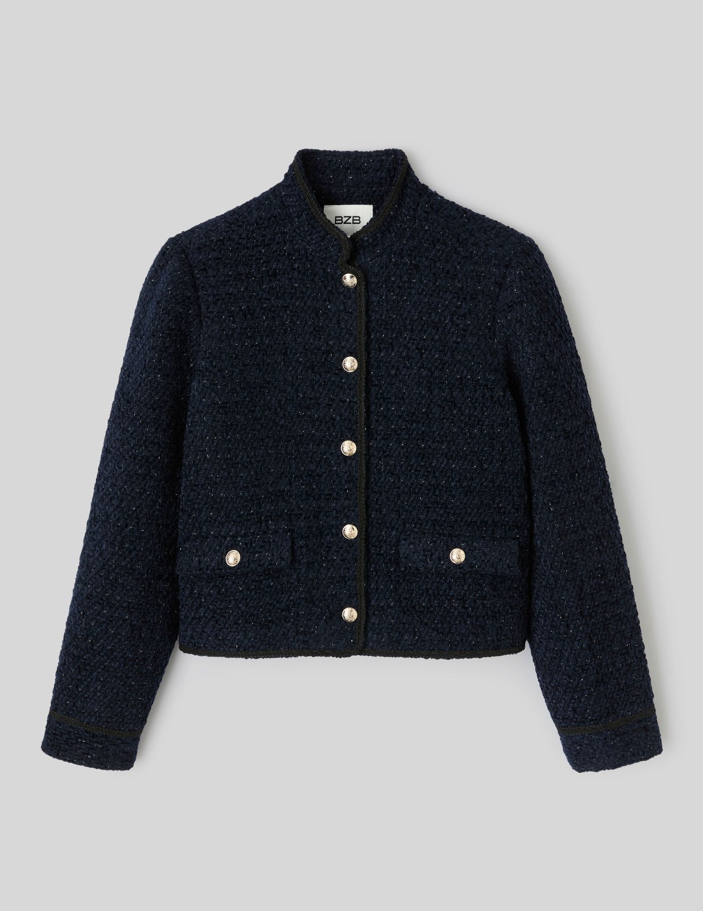 Veste tweed boutonn&eacute;e