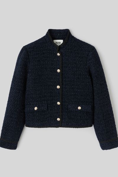 Veste tweed boutonn&eacute;e