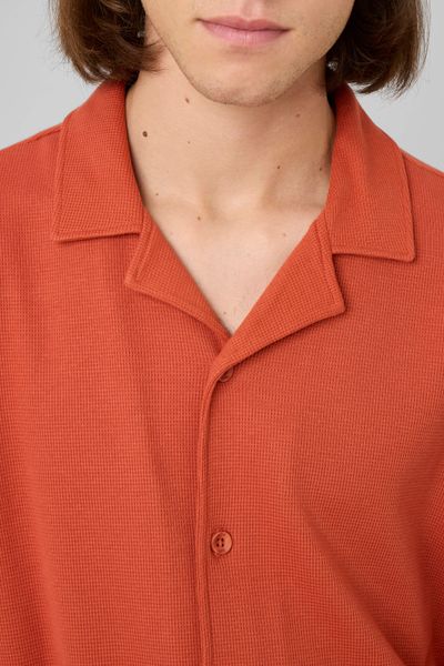 Chemise waffle manches courtes