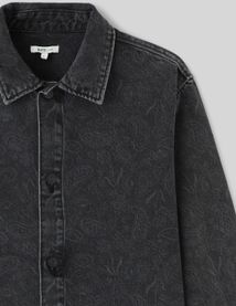 Surchemise en jean imprimée