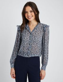 Chemise en voile imprimée