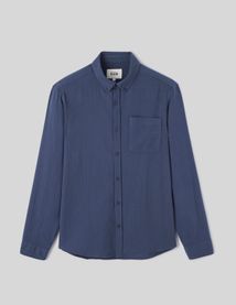 Chemise texturée unie droite